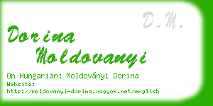dorina moldovanyi business card